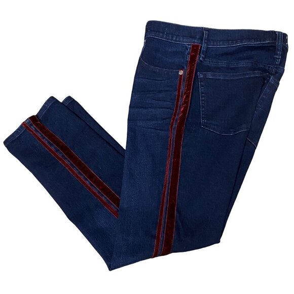 J CREW DENIM VINTAGE STRAIGHT VELVET STRIPEJEANS SIZE 27 - Picture 7 of 8
